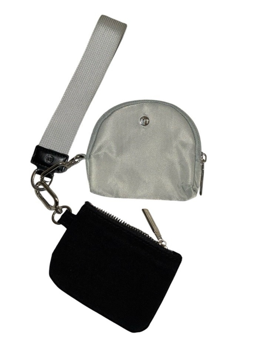 Like New Mum's Memory Mini Zip Around Wristlet Black/Grey